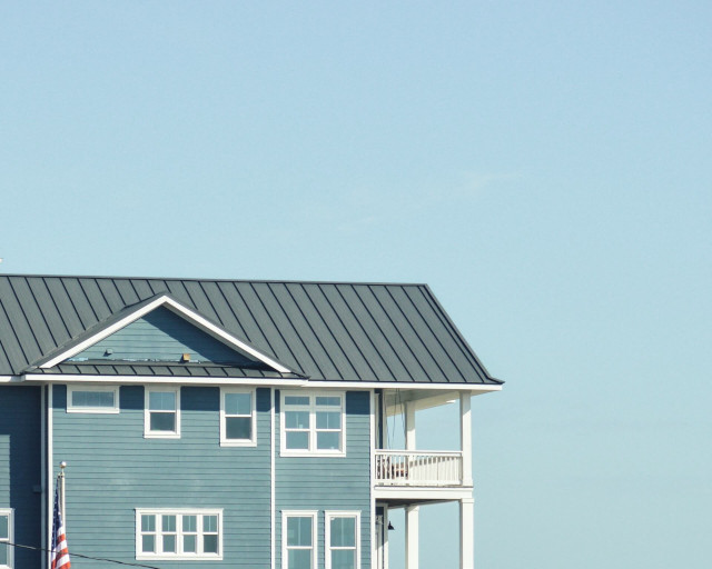 Top portion of a Blue home.
