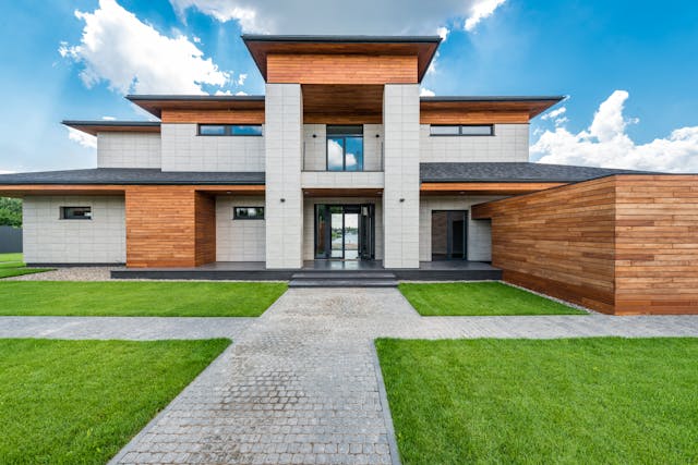 A contemporary villa.
