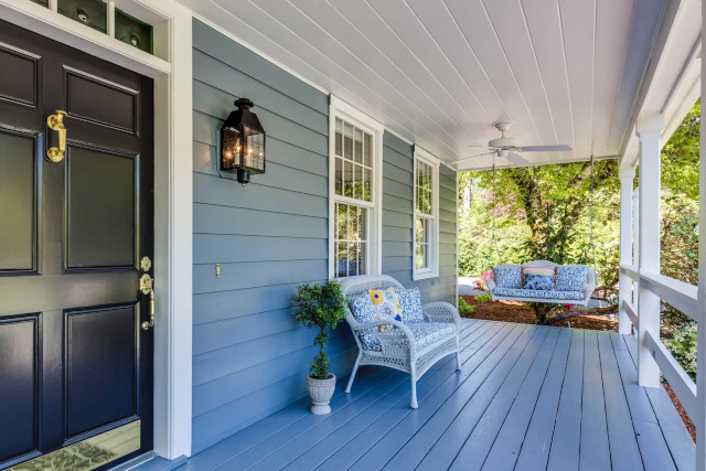Beautiful Blue Home with Blue Front Porch