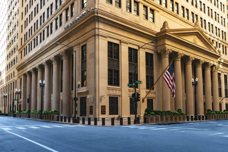 The Federal Reserve building.